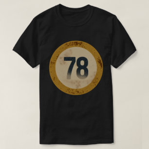 Camiseta Número 78 Vintage Desgastado