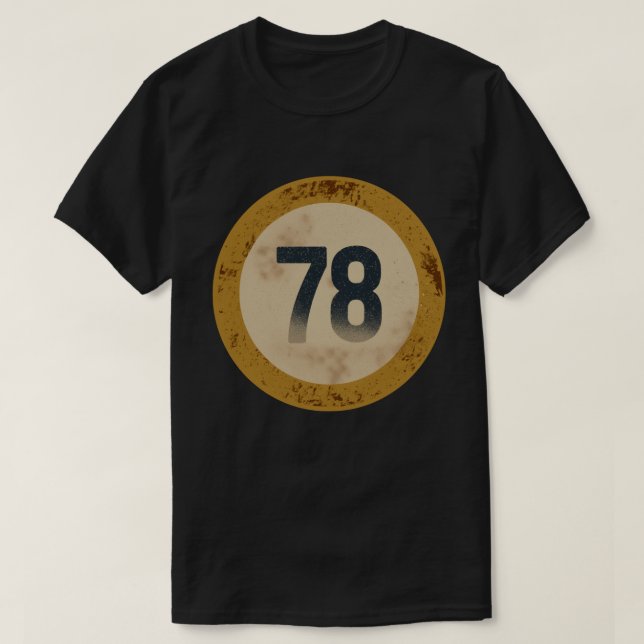 Camiseta Número 78 Vintage Desgastado (Frente do Design)
