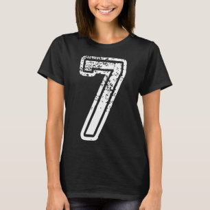 Camiseta Número 7 Correspondente à Roupa de Halloween do Me