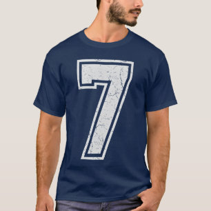 Camiseta Número 7 Correspondente ao Meme de Roupa 67 Homens
