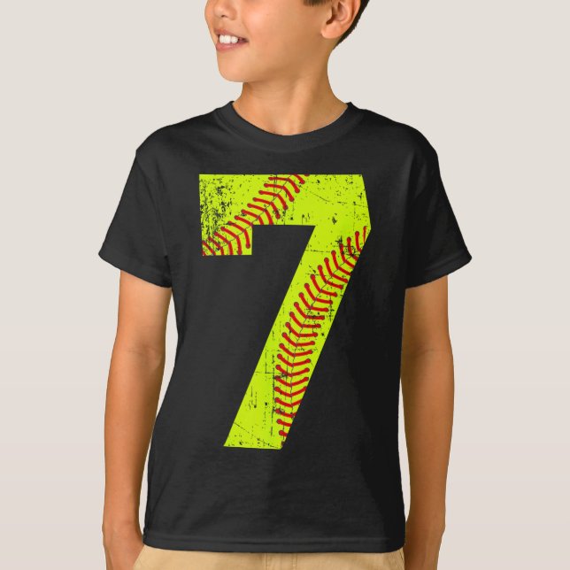 Camiseta Número 7 de Jersey Soft Vintage  (Frente)