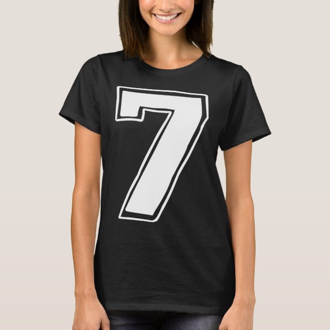 Camiseta Número 7 Seis Sete 6 7 Meme 67 Divertido Aniversár (Frente)