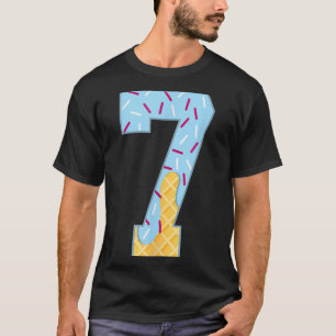 Camiseta Número 7 Sorvete Gotejamento 67 Casal Meme Fantasi