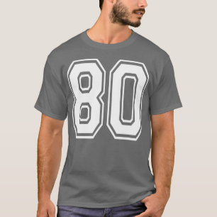 Camiseta Número 80 Birthday Varsity Sports Team Jersey