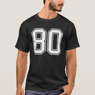 Camiseta Número 80 Fan Player Jersey Estilo 80 Homens Mulhe