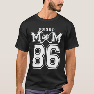 Camiseta Número 86 Personalizada Mãe De Hóquei Orgulhoso Pa