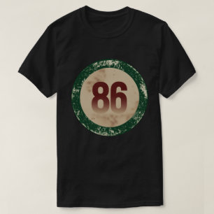 Camiseta Número 86 Vintage Desgastado