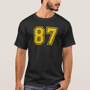 Camiseta Número 87 Esportes Jersey Uniform Fan Athlete Yel