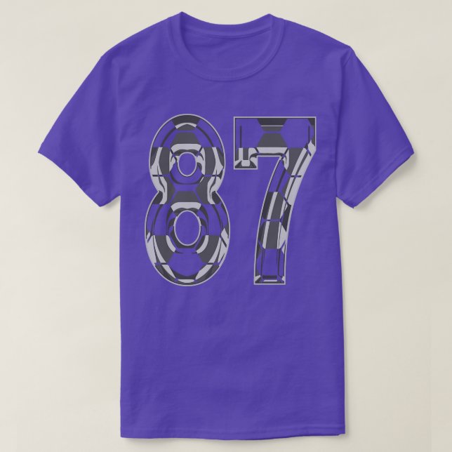 Camiseta Número 87 Jersey 87 Mãe Player Ventilador 1 (Frente do Design)