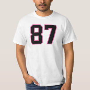 Camiseta Número 87 Sports Jersey Pink Black Lucky No.