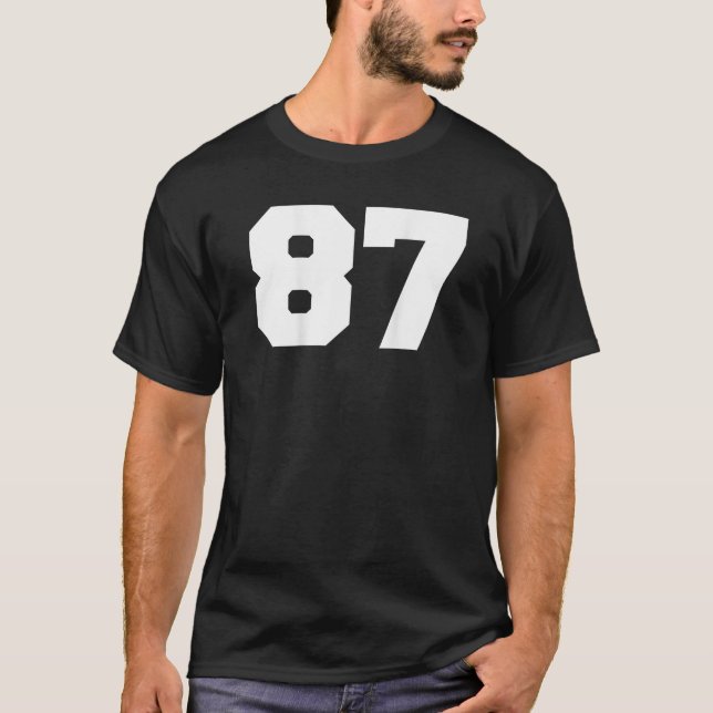 Camiseta Número 87 Sports Jersey Player 87 Fan BACK IMPRESS (Frente)