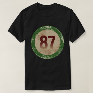 Camiseta Número 87 Vintage Desgastado