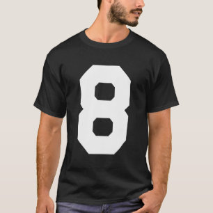 Camiseta Número 8, jogador da equipe frontal e traseira de