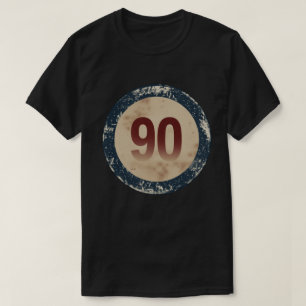 Camiseta Número 90 Vintage Desgastado