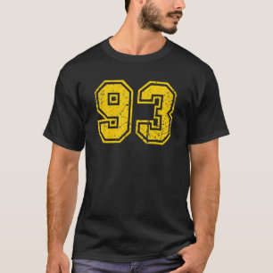 Camiseta Número 93 Esportes Jersey Uniform Fan Athlete Yel