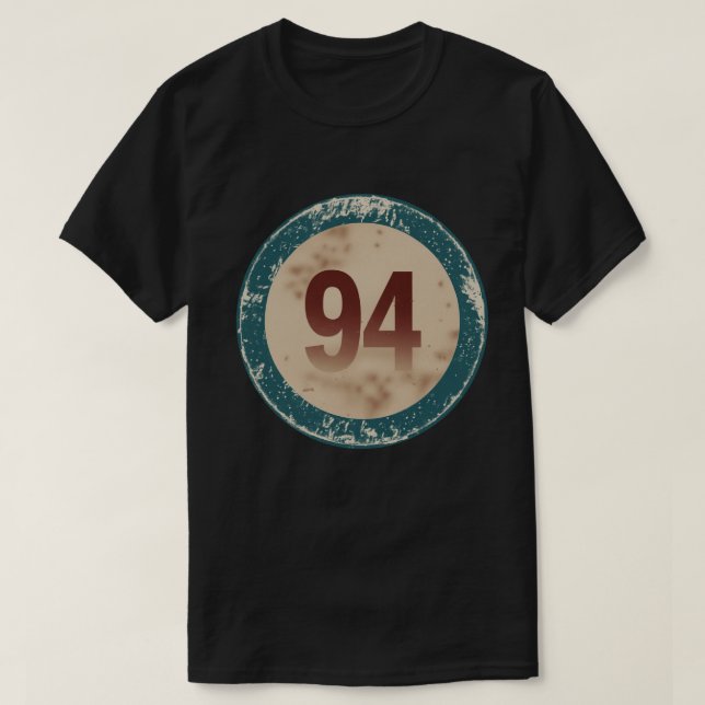 Camiseta Número 94 Vintage Desgastado (Frente do Design)