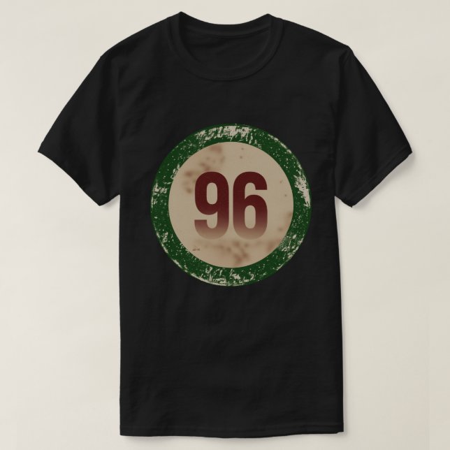Camiseta Número 96 Vintage Desgastado (Frente do Design)