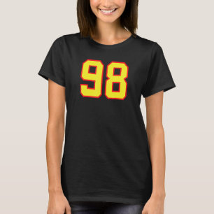 Camiseta Número 98 Sports Jersey Fan Athlete Yellow Red Va