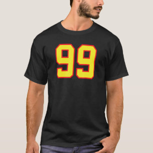 Camiseta Número 99 Sports Jersey Fan Athlete Yellow Red Va