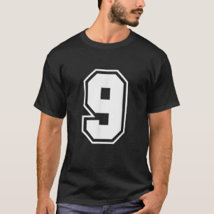 Camiseta Número 9 Contagem Monograma T Shirt