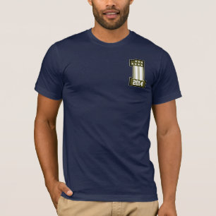 Camiseta Número americano personalizado um ano ou nome