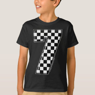 Camiseta número checkered da auto competência 7