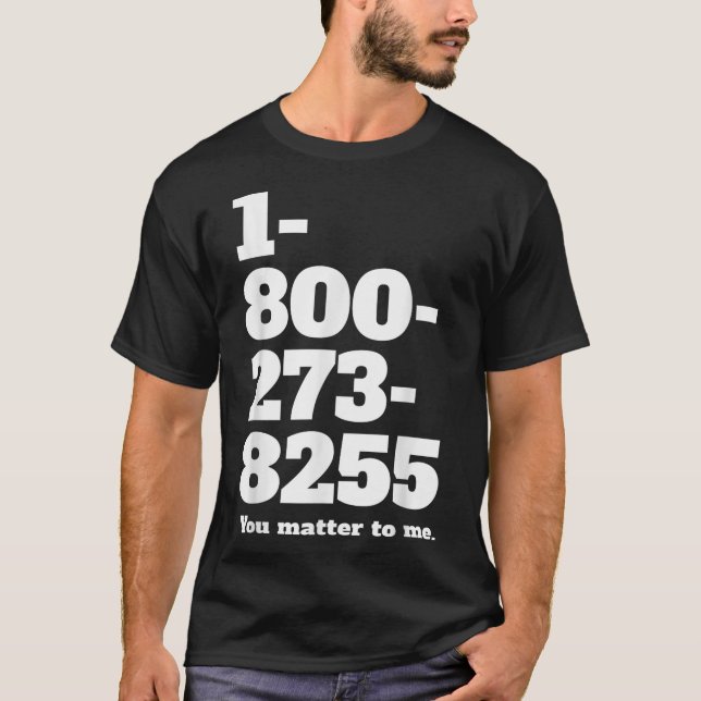 Camiseta Número da linha direta suicida (Frente)