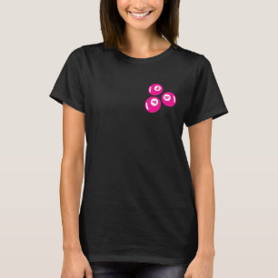 Camiseta Número da Sorte 4 Bolas Cor-de-Rosa
