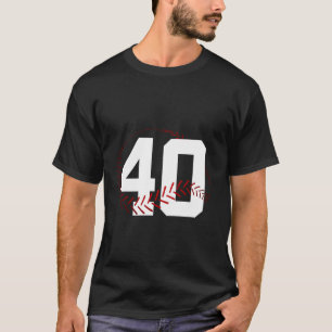 CAMISETA NÚMERO DE ANIVERSÁRIO DE 40 ANOS BASEBALL DE 40 AN
