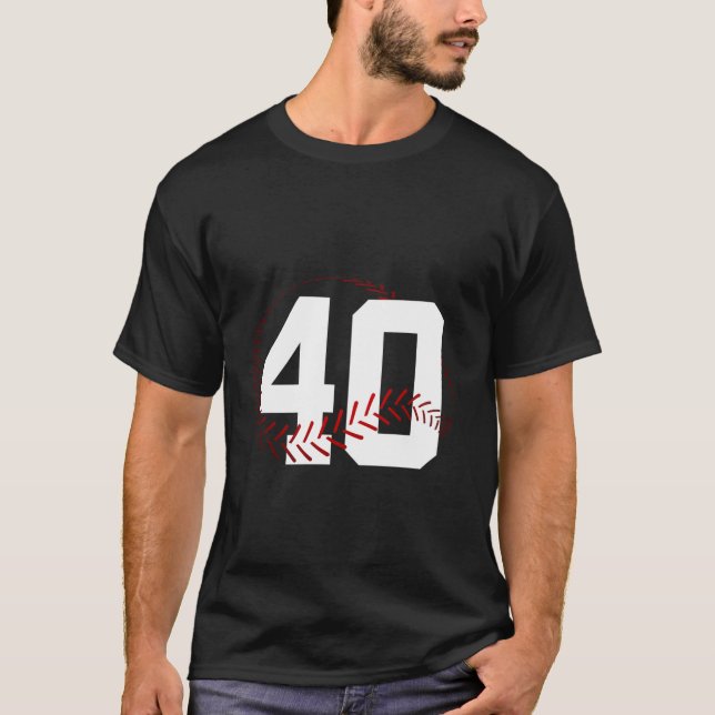 CAMISETA NÚMERO DE ANIVERSÁRIO DE 40 ANOS BASEBALL DE 40 AN (Frente)