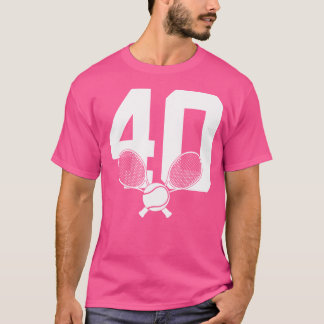 Camiseta Número de aniversário de 40 anos de Tênis de 40 an