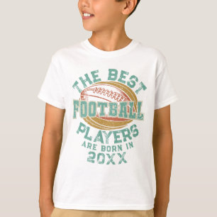 Camiseta Número de Ano Personalizado de Nascimento de Futeb