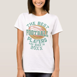 Camiseta Número de Ano Personalizado de Nascimento de Futeb