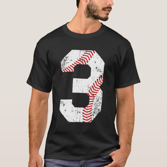 Camiseta Número de Baseball 3 Jersey (Frente)