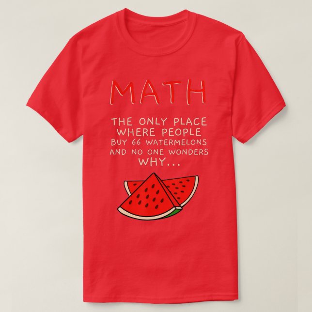 Camiseta Número de Cálculo de Matemática de Matemática e Me (Frente do Design)