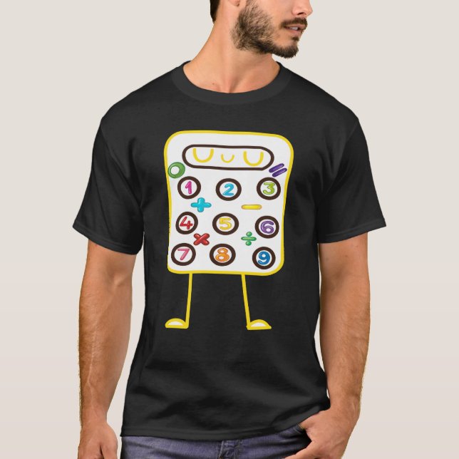 Camiseta número de dias de matemática crianças fantasias nú (Frente)