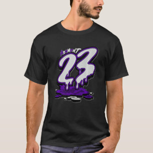 Camiseta Número de gota 23 Íris 3s Escuros Correspondendo