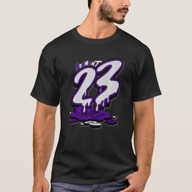 Camiseta Número de gota 23 Íris 3s Escuros Correspondendo (Frente)