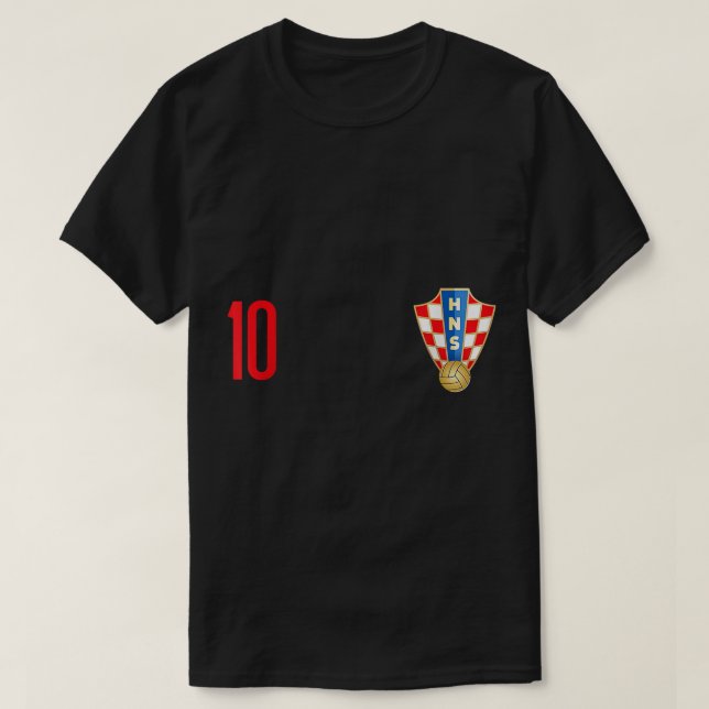 Camiseta Número de Jersey na Croácia dez futebol croata (Frente do Design)