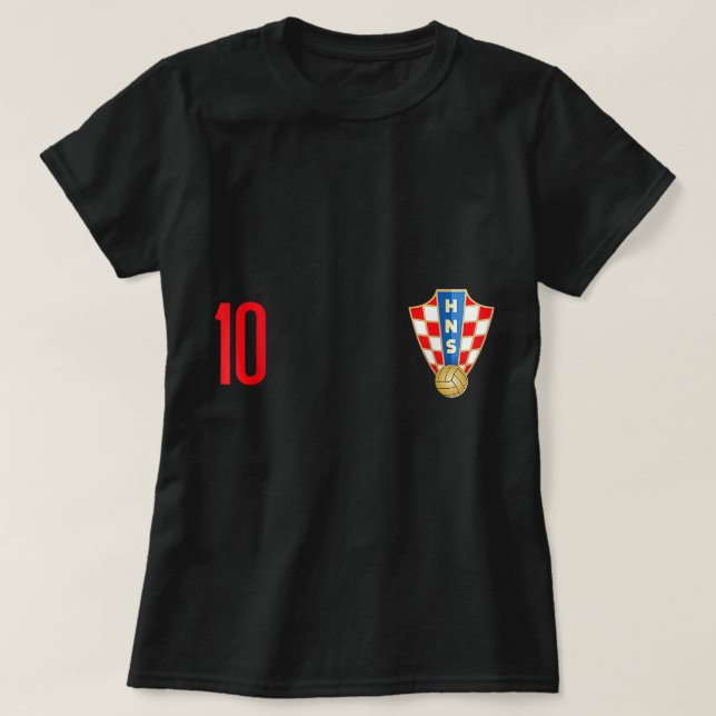Camiseta Número de Jersey na Croácia dez futebol croata (Frente do Design)