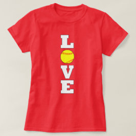 Camiseta Número de Jersey Personalizado do LOVE Softball Fa