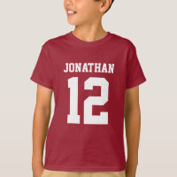 Número de Nome Personalizado Meninos Esporte Camis