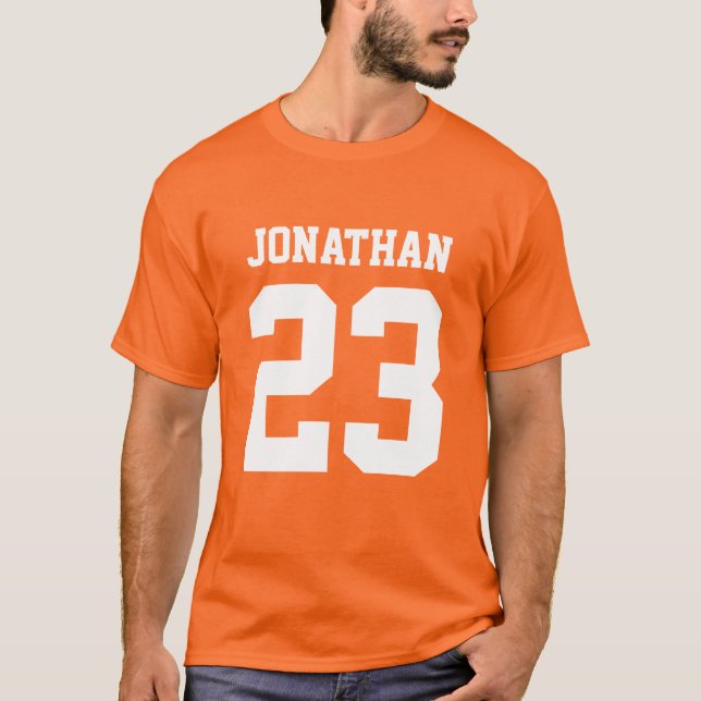 Camiseta Número de Nome Personalizado Mens Esporte Jersey T (Frente)