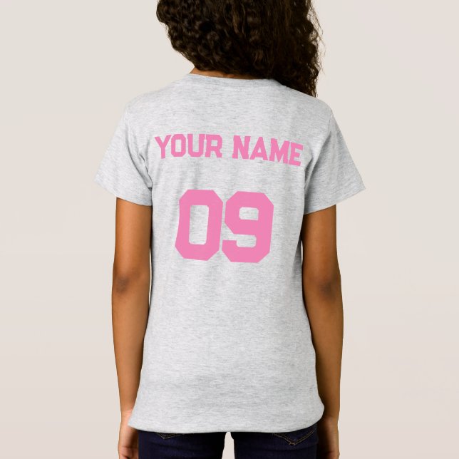 Camiseta Número de nome personalizado no verso do T-Shirt c (Verso)