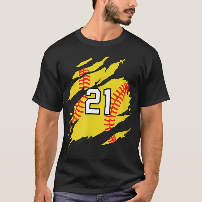 Camiseta Número de Softbol (Frente)