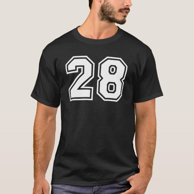 Camiseta Número de Sorte Favorito de Jersey #28 (Frente)