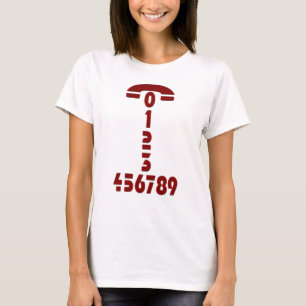 Camiseta número de telefone