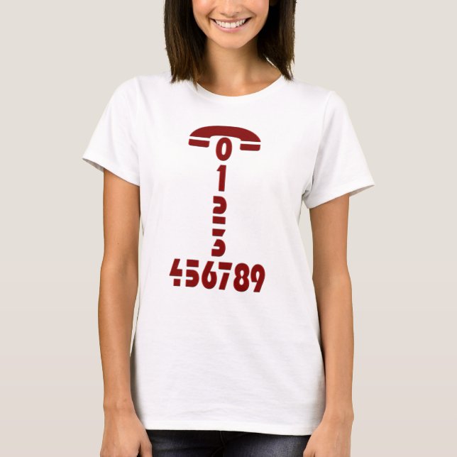Camiseta número de telefone (Frente)