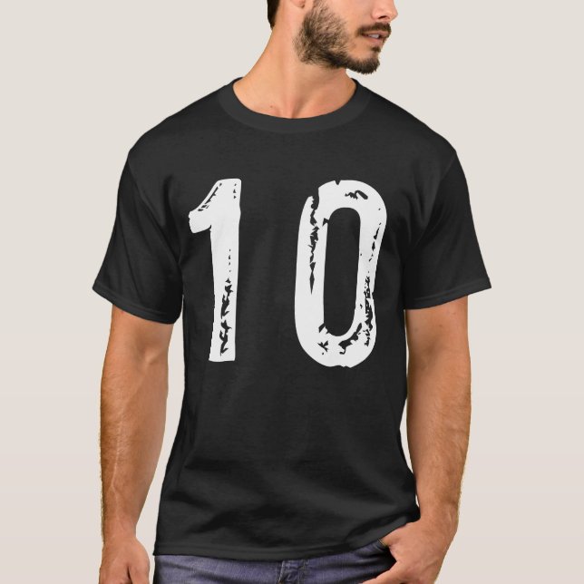 Camiseta Número desportivo 10 (Frente)