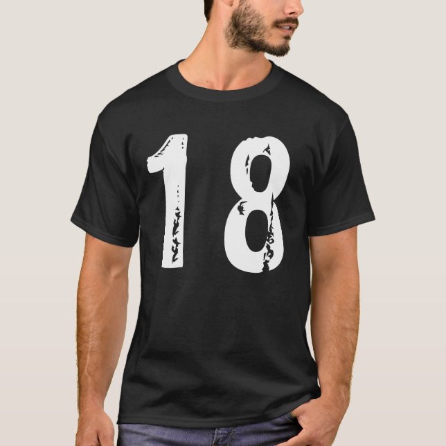 Camiseta Número desportivo 18 (Frente)